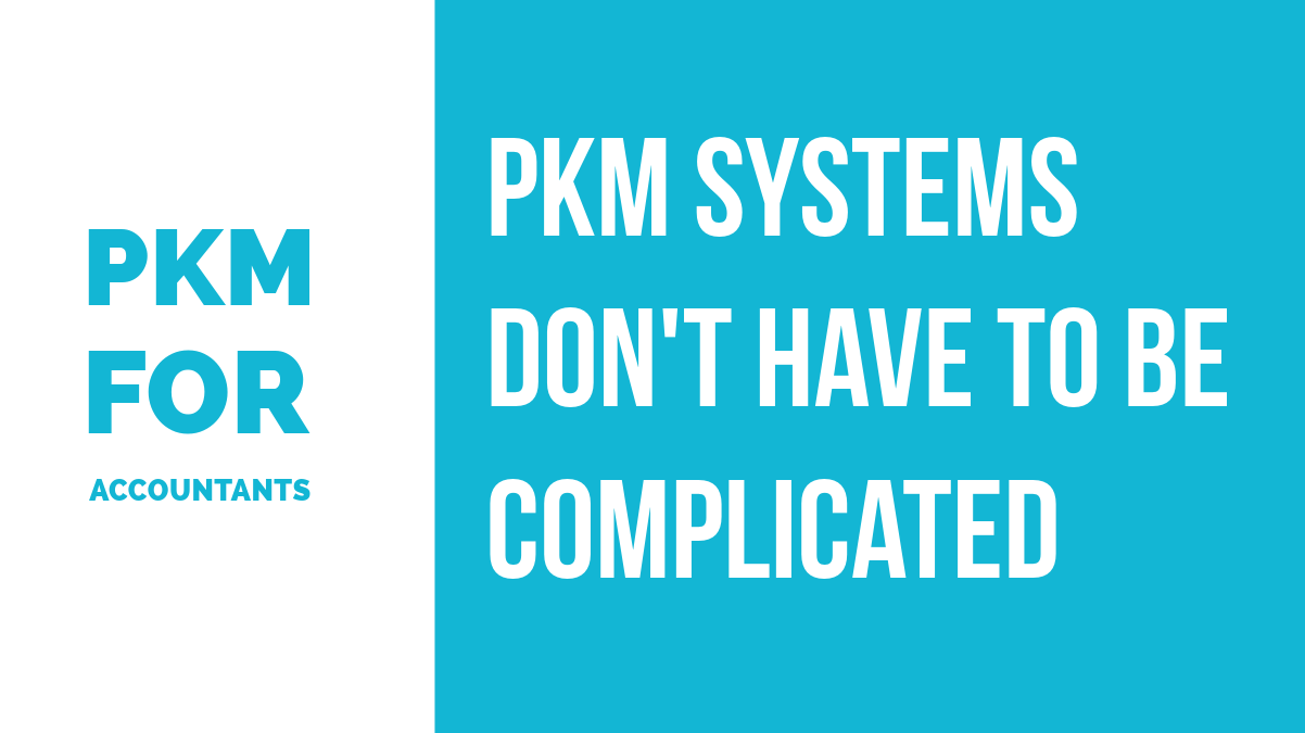 PKMs don't have to be complicated